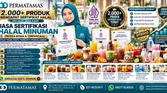 Jasa Pembuatan Sertifikat Halal Susu Cokelat, Susu Stroberi, Susu Vanilla, Susu Kurma, dan Susu Kacang