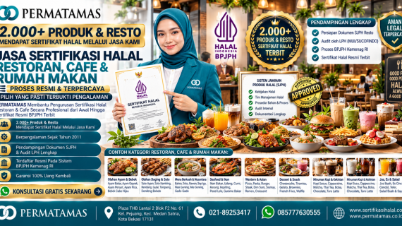 Jasa Sertifikat Halal Restoran Ayam Bakar, Ayam Goreng, Ayam Geprek, Ayam Penyet, dan Ayam Rica-Rica
