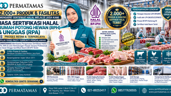 Jasa Sertifikat Halal Rumah Potong Ayam, Rumah Potong Sapi, Rumah Potong Kambing, Rumah Potong Domba, dan Rumah Potong Kerbau